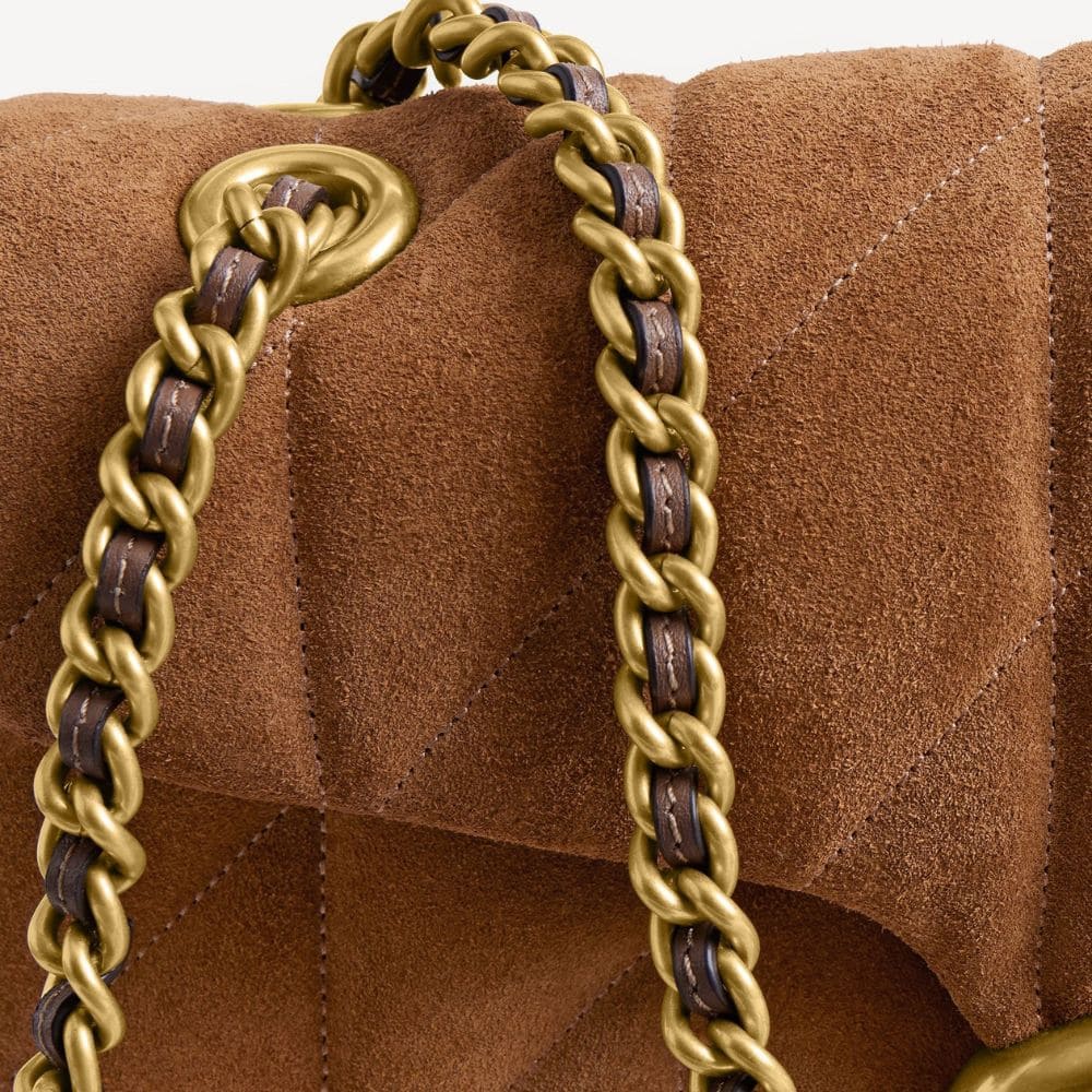 Quilted 26 Suede Bag